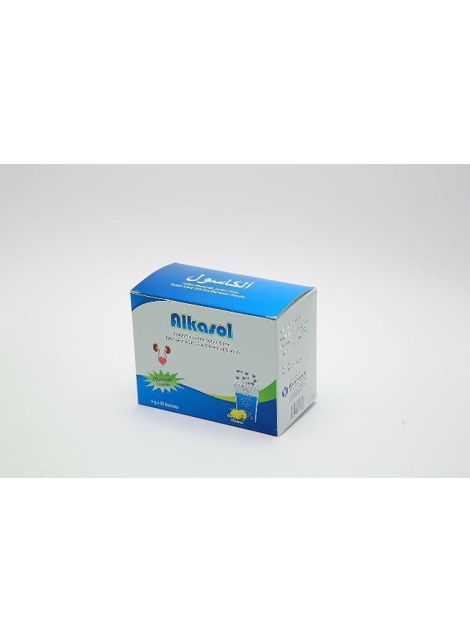 ALKASOL Effervescent Granules 4Gm 28 Packets, Lemon Flavor - Image 2
