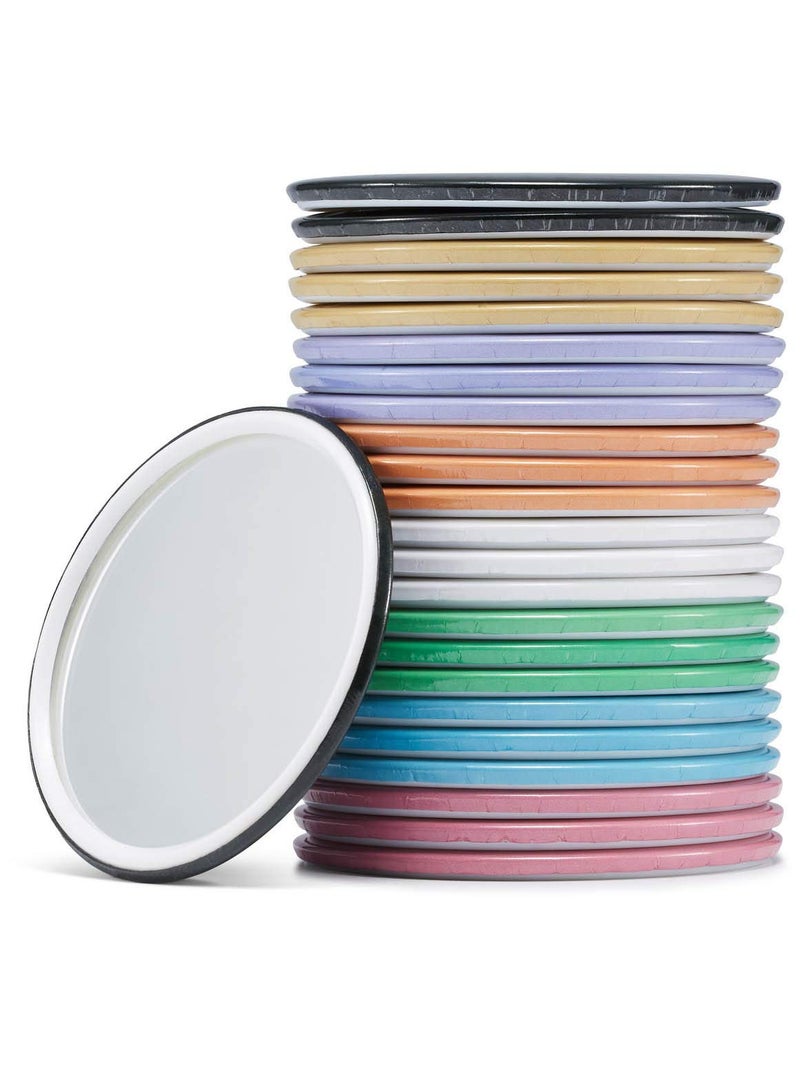 Getinbulk Compact Mirror Bulk Round Makeup Glass Mirror for Purse Great Gift 2.5 Inch 8 Colors Pack of 24 - Image 1