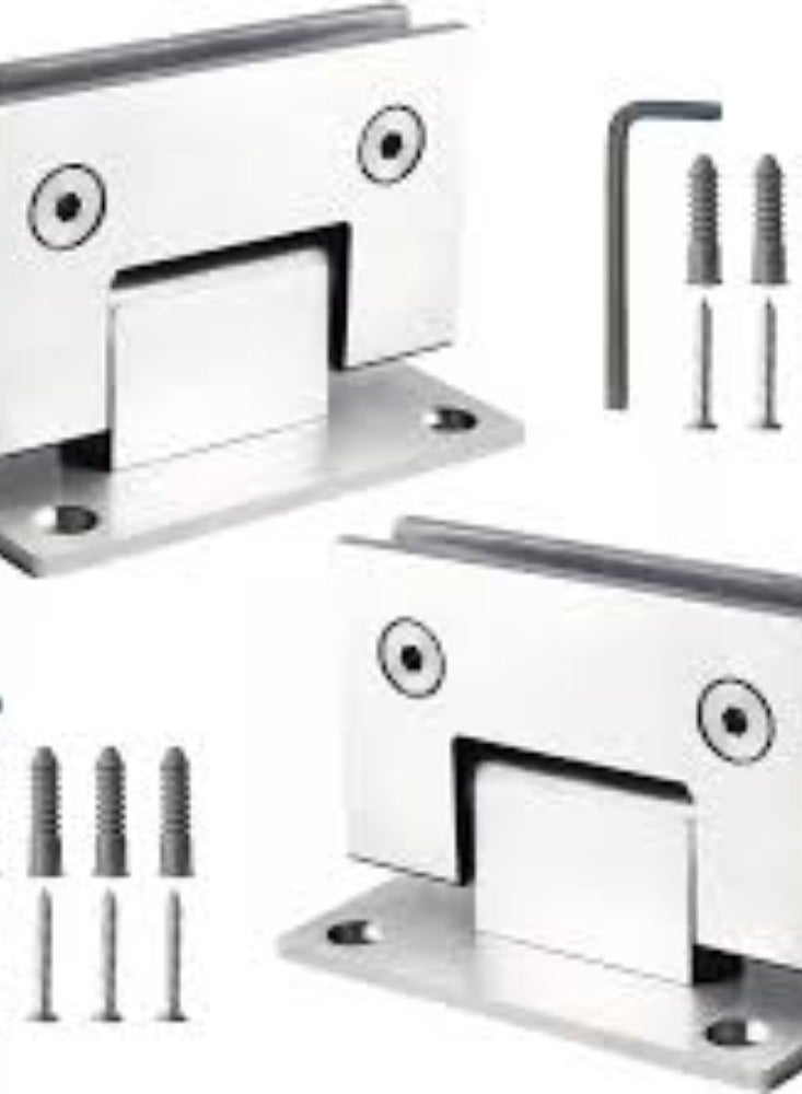KNP KNP Glass Door Hinge Pack of 2 is designed for use with glass doors providing a sleek and functional solution for door hinges in glass installations. These hinges are crafted to support the weight of glass doors while ensuring smooth and secure operation. - Image 2
