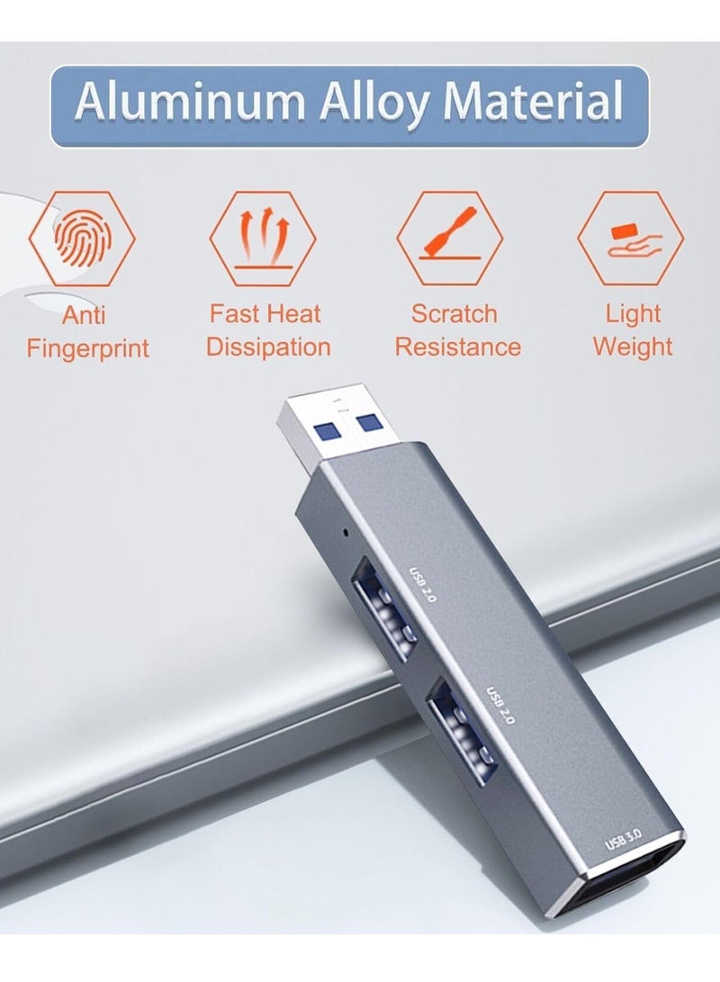Excefore USB 3.0 Hub, 3 Ports Multiport Adapter, USB Expander, USB 3.0 Splitter Aluminum Multiple USB Extension Dock Compatible, or Laptop, Xbox, Flash Drive, HDD, Console, Printer, Camera, Keyborad, Mouse - Image 2