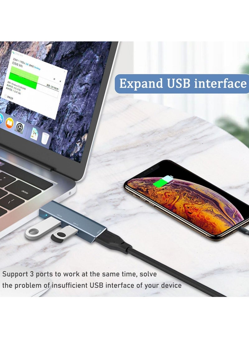 Excefore USB 3.0 Hub, 3 Ports Multiport Adapter, USB Expander, USB 3.0 Splitter Aluminum Multiple USB Extension Dock Compatible, or Laptop, Xbox, Flash Drive, HDD, Console, Printer, Camera, Keyborad, Mouse - Image 5