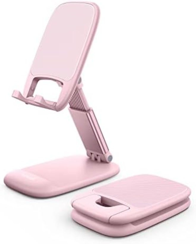 Lamicall Pink Phone Holder, Desk Accessories - Rose Gold Pink Office Cell Phone Holder, Desktop, Office Desks Accessories, Desk Decor Gifts for Women, for Mothers Day, 4-8'' Telephone Stand - Image 1