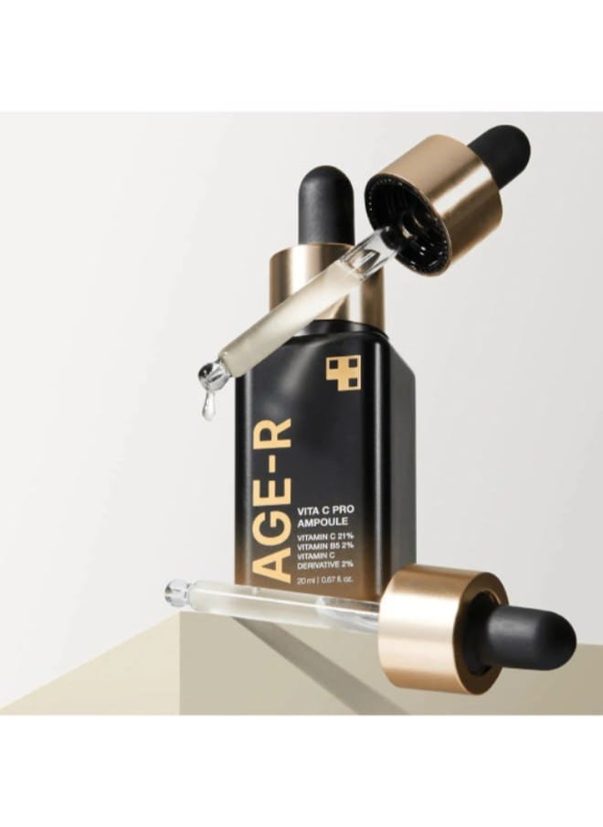 Medicube Medicube Age-R Vita C Pro Ampoule -Vitamin C Serum for Pigmentation, Uneven Skin Tone, and Hydration - Boost Absorption and Radiance by up to 780% with Age-R Booster Pro 