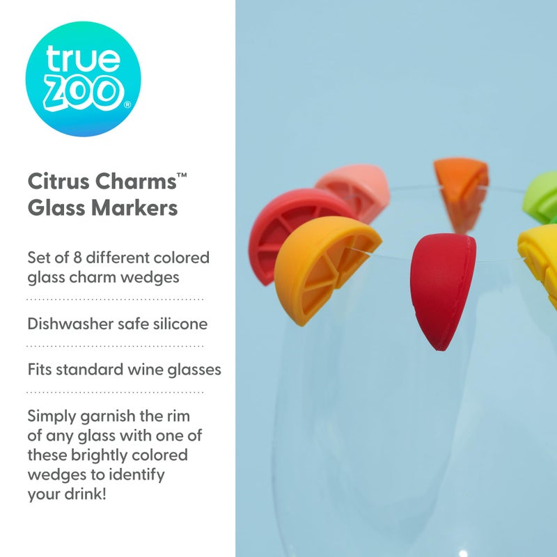 True Zoo TrueZoo Silicone Drink Charms, Identifier for Drinks, Cocktails, Dinner, Birthday, Wedding, Bachelor Bachelorette Party, Holiday, Game Nights, Movie Night, Picnic, Outdoor, Pool Parties, Home Bar - Image 2