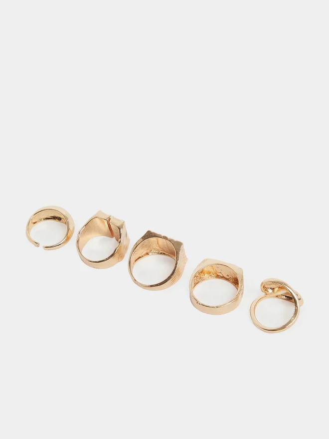 Styli  Styli Pack of 5 - Statement Rings  | Best Price UAE