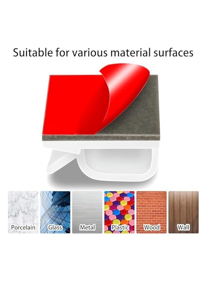 erorex 100 Pcs Cable Clips, Adhesive Cable Organizer Cord Holder Wire Clip Wire Management Self Adhesive Hooks Wire Holder for Office, Home (White) - Image 4