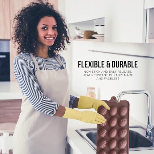 Oskrieel Easter Silicone Chocolate Mold Egg Shaped Silicone Fondant Chocolate Mold, Baking Molds for Easter Candy Mini Soap, Cake Bread Cupcake Cheesecake Muffin and Jello 2 Pcs - Image 4