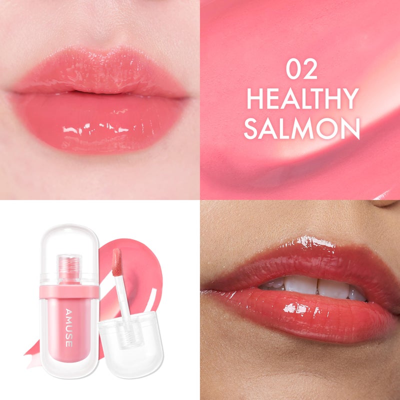 Amuse Seoul Jel-Fit Tint (04 Rose Milk) | Korean Jelly Lip Tint, Long-Lasting Lip Stain, Hydrating & Glossy, Hyaluronic Acid for Smooth Moisturized Lips, High Pigmentation, Vegan - Image 2