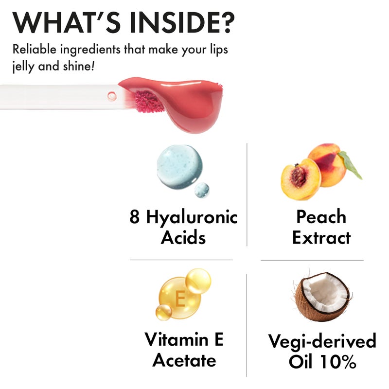 Amuse Seoul Jel-Fit Tint (04 Rose Milk) | Korean Jelly Lip Tint, Long-Lasting Lip Stain, Hydrating & Glossy, Hyaluronic Acid for Smooth Moisturized Lips, High Pigmentation, Vegan - Image 5