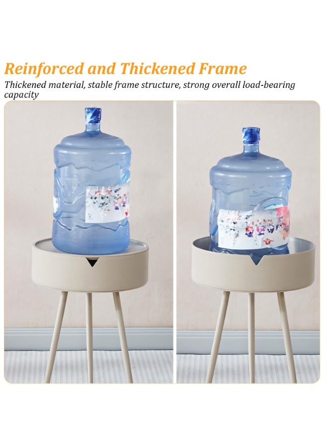 Arahome Creative 40cm Wide Nightstand Stylish Small Side Table Thickened Artistic Cute Bedside Cabinet for Bedroom Living Room(Khaki) - Image 5