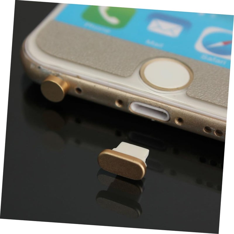 Metal Gold Dust Plug Stopper Set for iPhone 6 6s Plus Mini Pro Air - Image 5