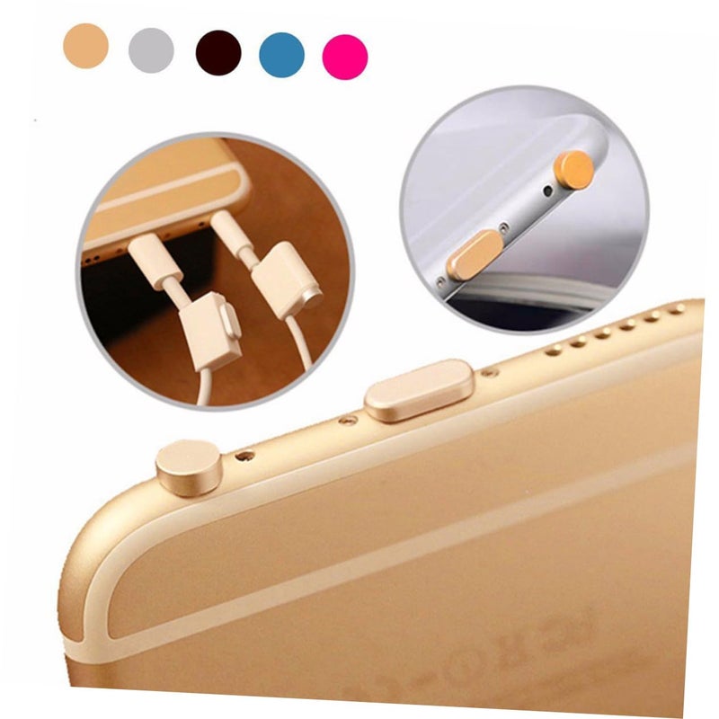 Metal Gold Dust Plug Stopper Set for iPhone 6 6s Plus Mini Pro Air - Image 3