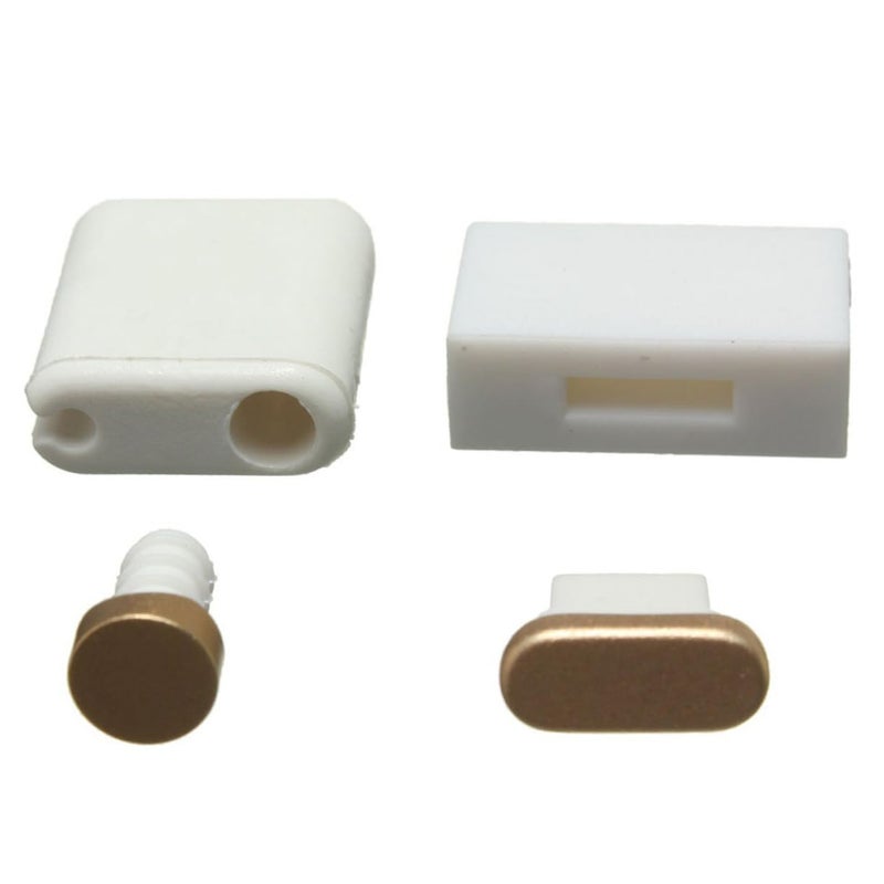 Metal Gold Dust Plug Stopper Set for iPhone 6 6s Plus Mini Pro Air - Image 2