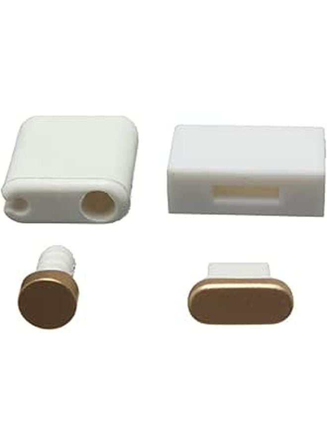 Metal Gold Dust Plug Stopper Set for iPhone 6 6s Plus Mini Pro Air - Image 1