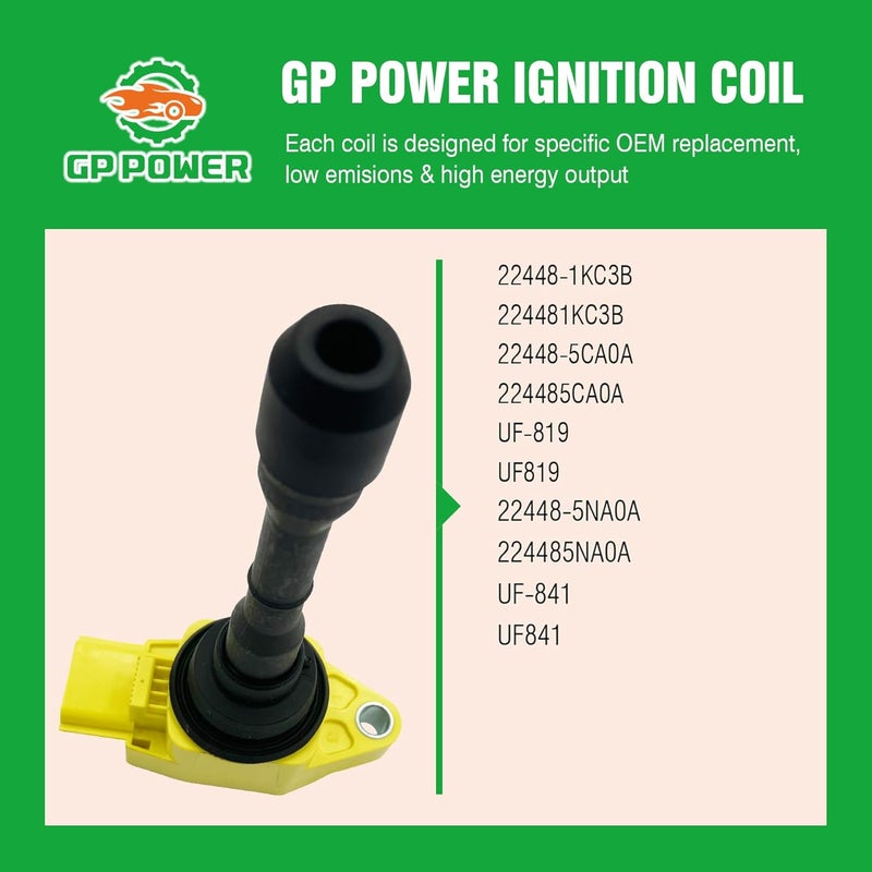 GP POWER Ignition Coil UF819 UF841 Compatible with Infiniti Q50 Q60 QX50 QX55 and Nissan Altima - Image 5