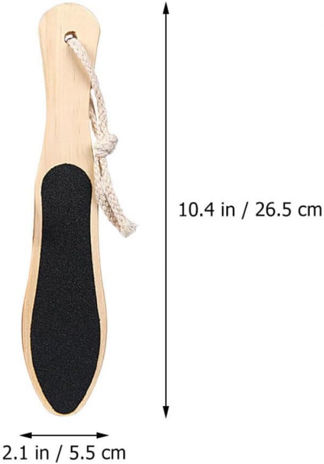 2pcs Double-Sided Wooden Foot Scrubbers Foot Skin Exfoliating Boards with Coarse and Fine Grit for Dead Skin Removal Pedicure Tools for Home and Travel Use - Image 2