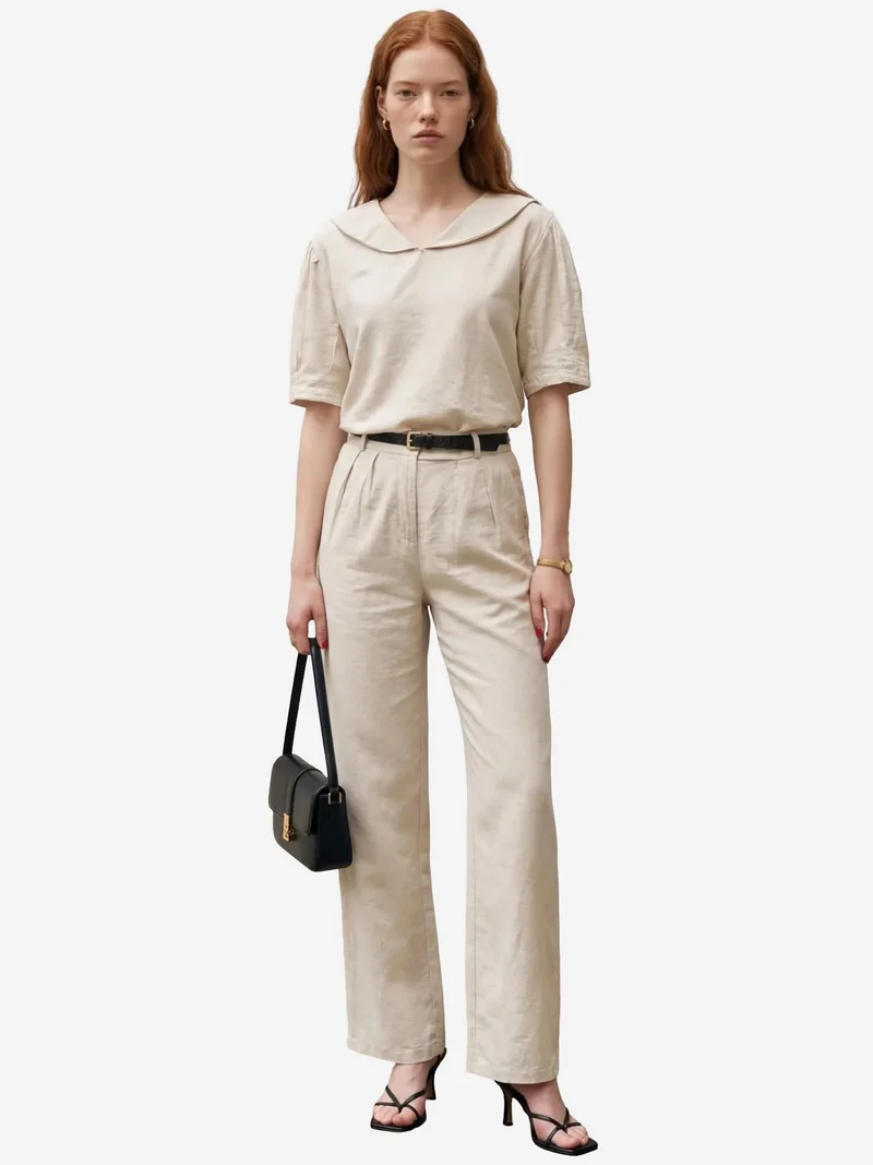 MY FASHION Shawl Collar Buttoned Two-Piece Coord Set
