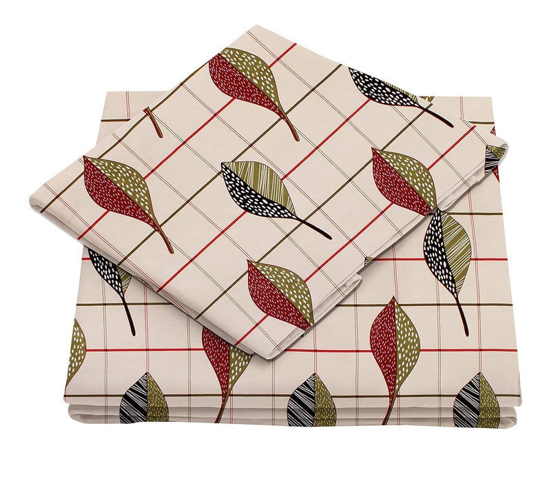 BSB HOME بي إس بي هوم شراشف سرير مفرد قطنية صفراء بطبعة حيوانات خاصة للأطفال مع غطاء وسادة واحد TC 180-كريم - Image 4