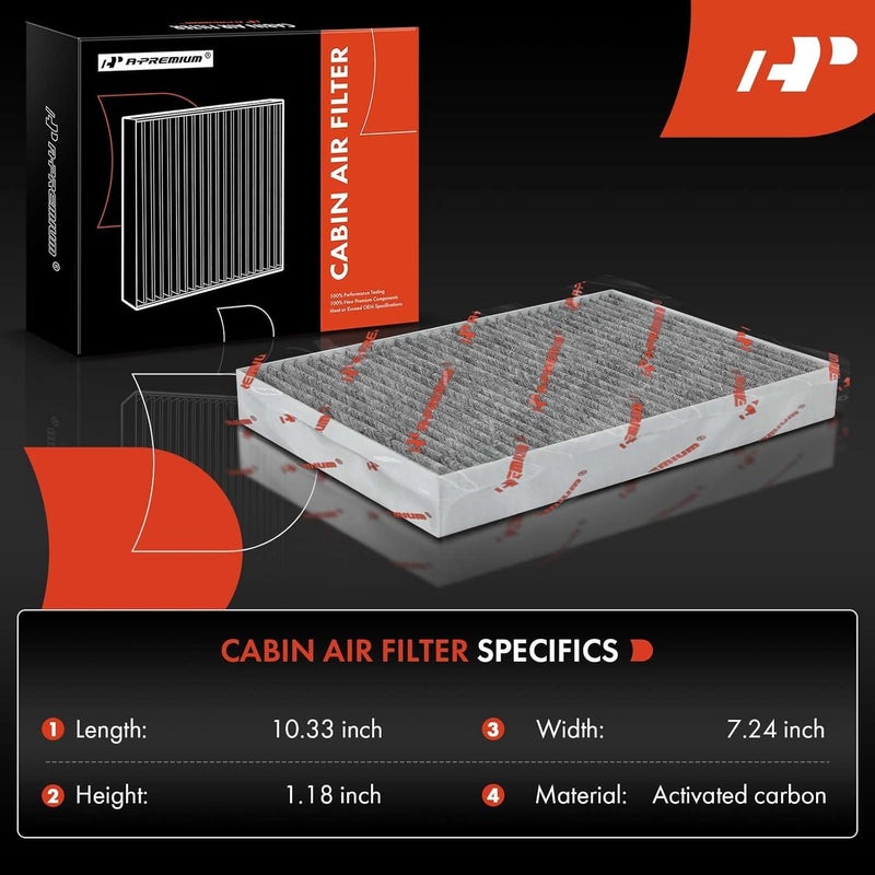 A-Premium 2-PC Cabin Air Filter with Activated Carbon - Image 2