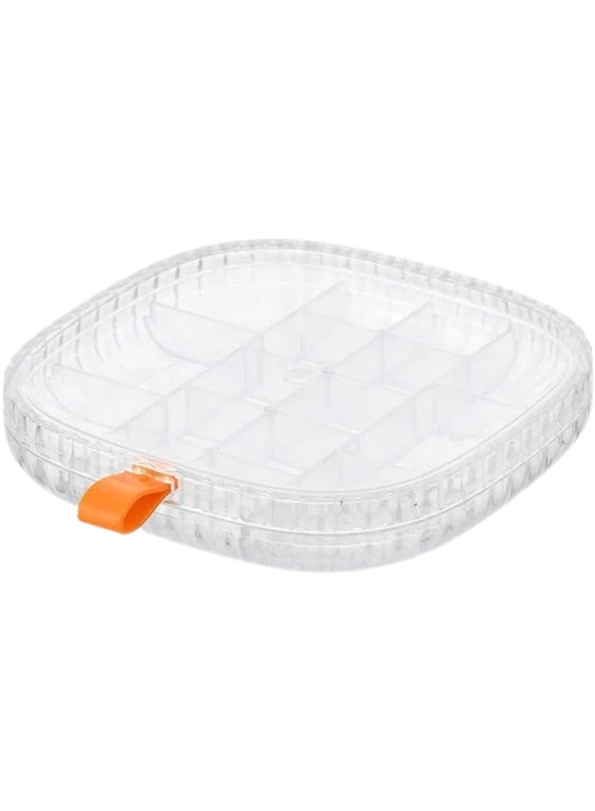 Transparent Clean Jewelry Box, Ornament Jewelry 1 layer Acrylic Storage Boxes, Earrings Necklace Ring Display Storage Box with Lid, Cosmetic Storage Organizer Box (White)  - Image 1