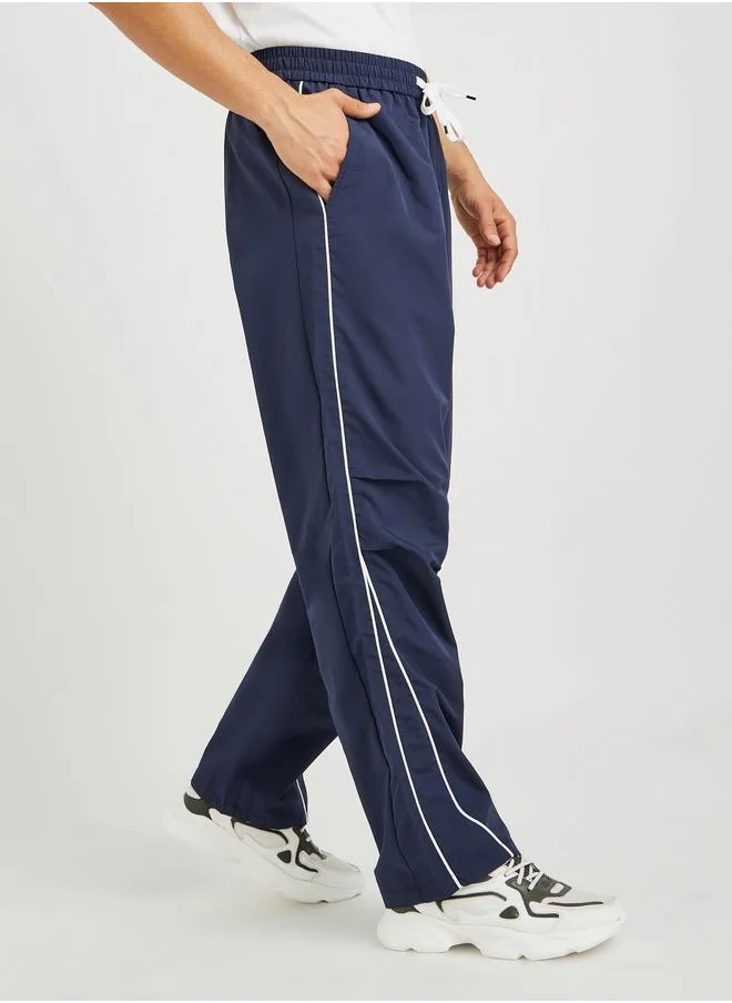 Styli Styli Oversized Open Hem Joggers with Side Piping Detail