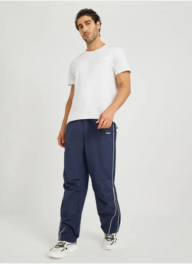 Styli Styli Oversized Open Hem Joggers with Side Piping Detail