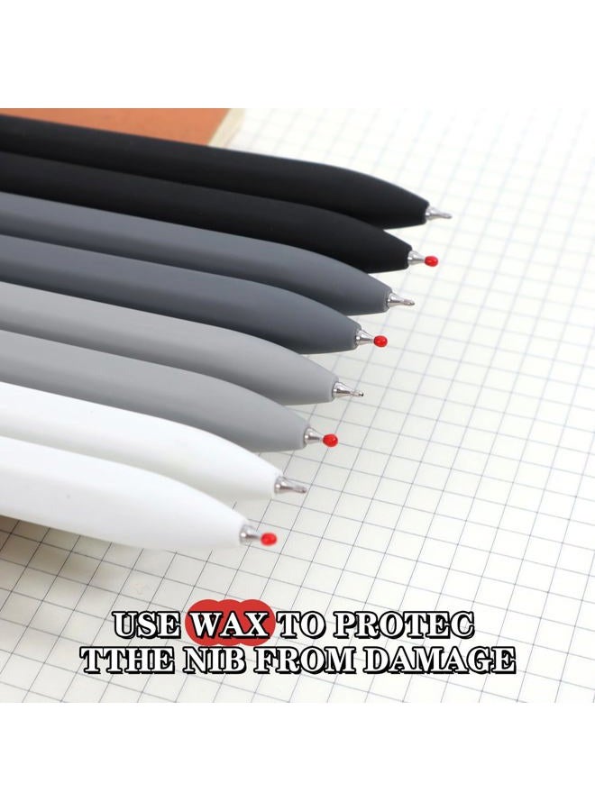 Piochoo Gel Pens, 8Pcs Quick Dry Black Ink Soft Touch Best Pen for Smooth Writing Journaling, Note Taking, School Supplies, Cute Office Pens for Men Nurse Aesthetic - Image 5