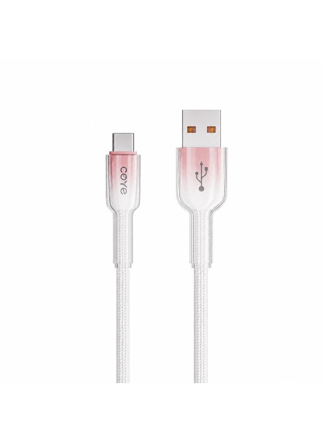 Coye 6A USB-A to USB-C Fast Charging Data Cable,  White - Image 1
