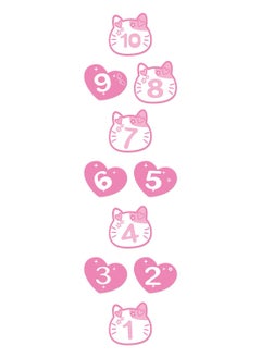 JiuAn 10 Number Footprint Floor Sticker Puzzle Games Number Hopscotch Sticker Floor Decals Lattice Floor Sticker For Kids  - Image 3