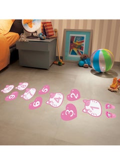 JiuAn 10 Number Footprint Floor Sticker Puzzle Games Number Hopscotch Sticker Floor Decals Lattice Floor Sticker For Kids  - Image 4