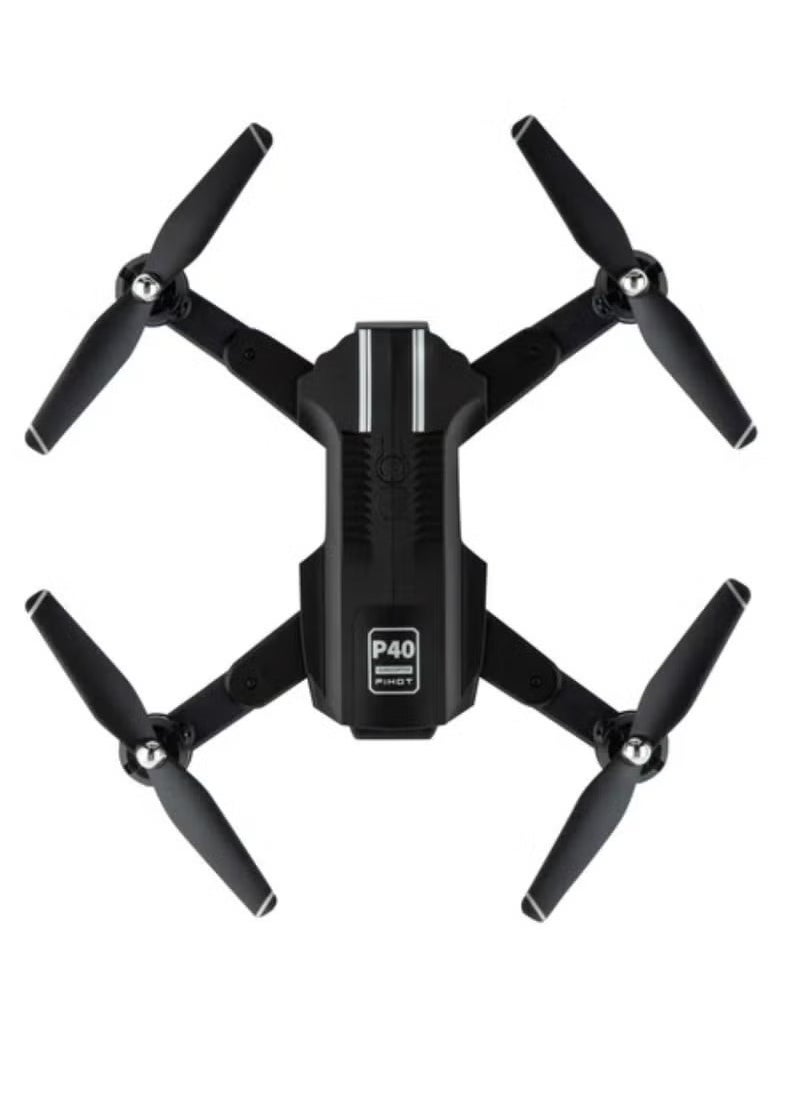 JAJEEK - Pihot P40 Multifunctional Portable Mini Drone with Remote Control, Adjustable and App-Controlled, HD Camera, Foldable Design, Carrying Case Included – Black - Image 1