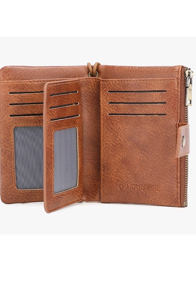 Womens Short Small Wallet RFID Blocking Leather Trifold Clutch Wallet Credit Card Holder Ladies Travel Wallet Purse - Image 5