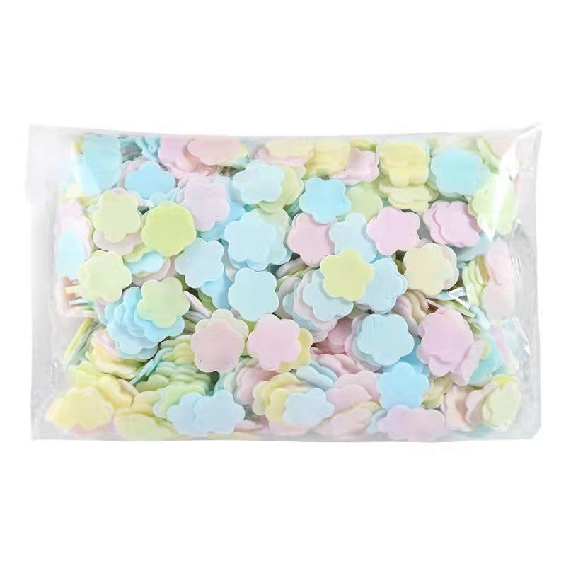 Sluswallow 1000 Sheets Colorful Portable Disposable Paper Soap Portable Travel Hiking Washing Hand Bath Toiletry Paper Soap Sheets Confetti Gentle Papers for Women Fragrance - Image 1