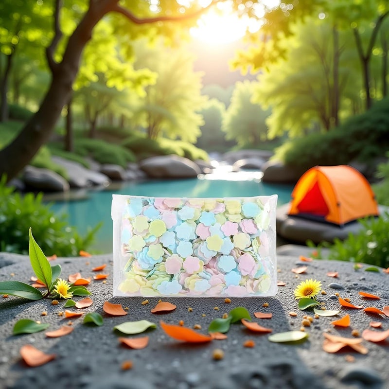 Sluswallow 1000 Sheets Colorful Portable Disposable Paper Soap Portable Travel Hiking Washing Hand Bath Toiletry Paper Soap Sheets Confetti Gentle Papers for Women Fragrance - Image 3