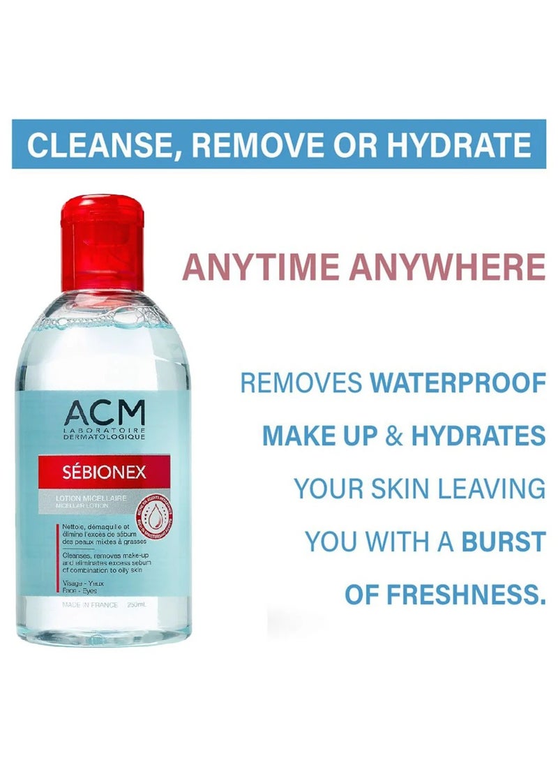 ACM Sebionex micellar lotion for oily skin prone to acne 250 ml  - Image 2