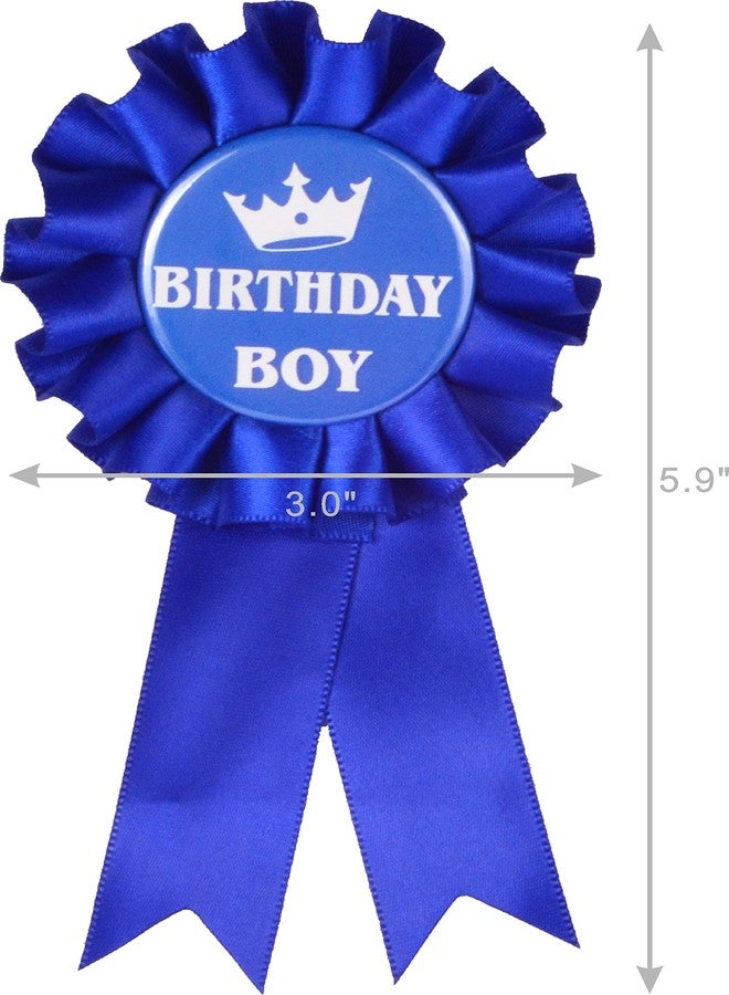 MEANT2TOBE King Crown, Sash, and Pin for Birthday Party - Royal Gold & Blue Metal Crown, Sash, and Pin Decorations for Men and Boys - Image 4