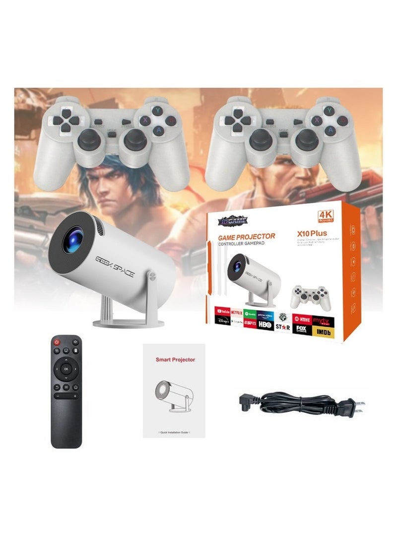 GEEK SPACE X10 Plus Portable Multimedia Projector with 2000 Built-in Retro Games – Home Theater Projector for Movies, Gaming, and Entertainment – LED Projection with HDMI/USB Input, Remote Control – Ideal for Family Fun, Kids, Parties & Indoor Play  - Image 1