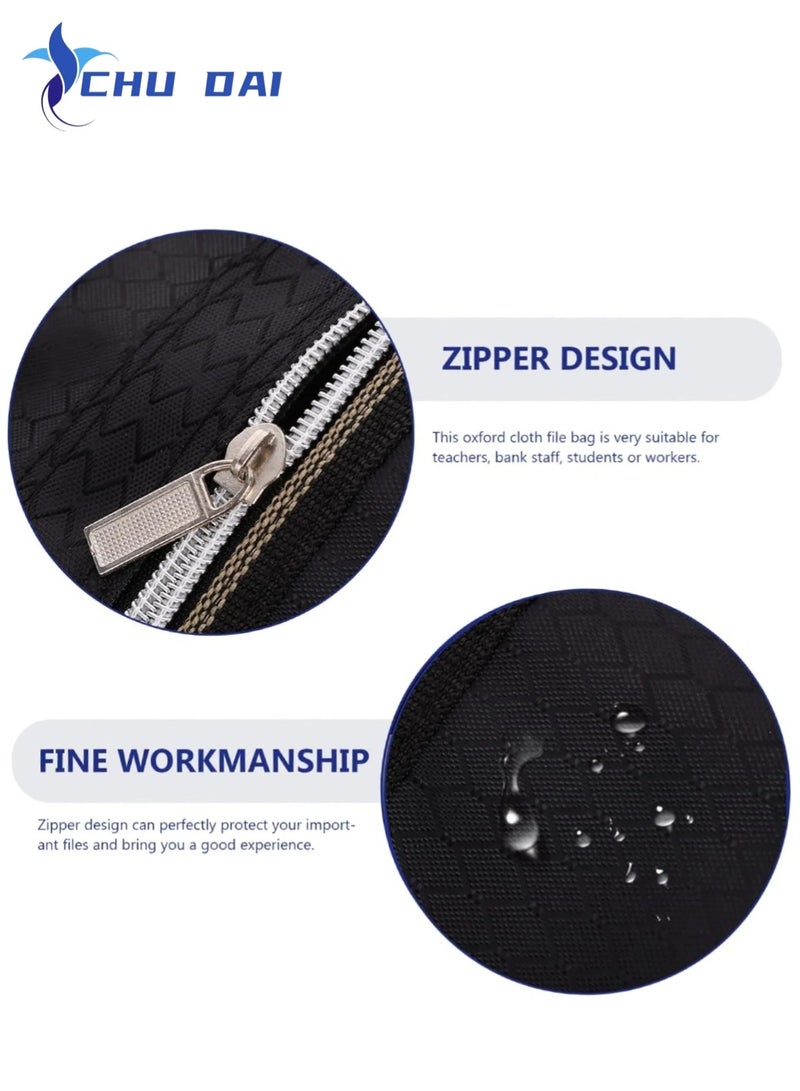 CHU DAI Waterproof Zipper File Bag, Documents Books Tools Storage Zip Pouch - Image 4