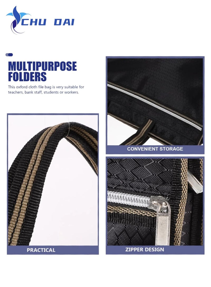 CHU DAI Waterproof Zipper File Bag, Documents Books Tools Storage Zip Pouch - Image 5