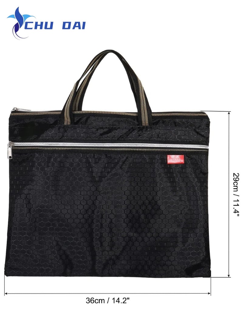 CHU DAI Waterproof Zipper File Bag, Documents Books Tools Storage Zip Pouch - Image 2