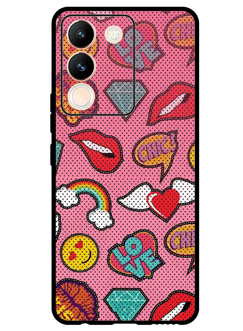 Theodor Protective Case Anti Scratch Shock Proof Bumper Cover For Vivo Y200 Love Signs - Image 1