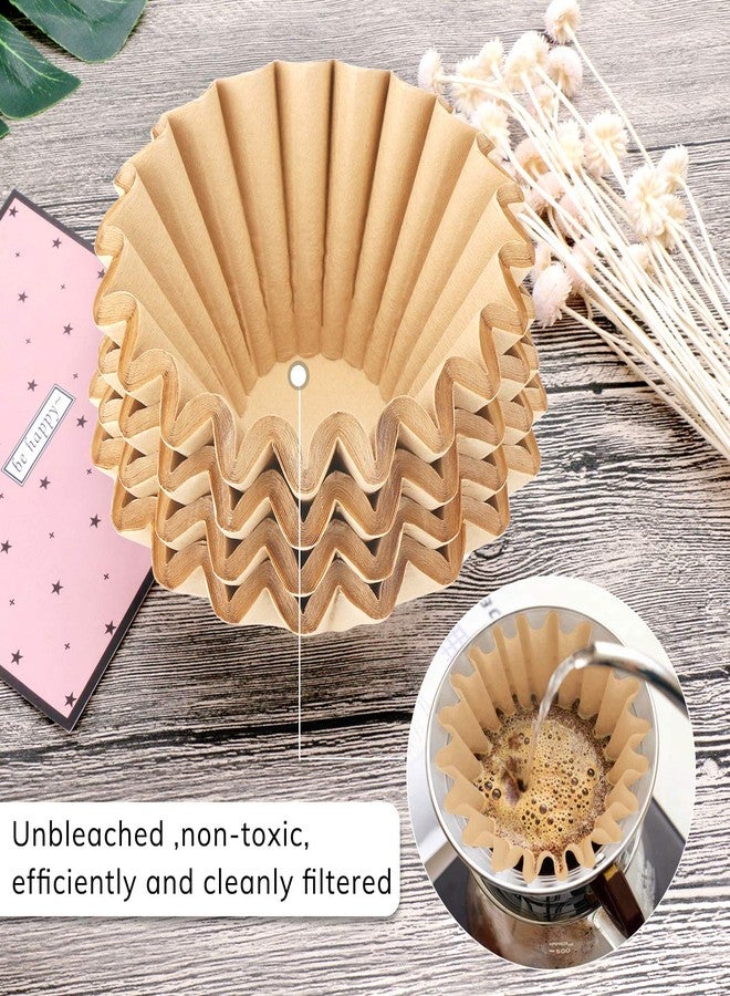 EUSOAR 1-4 Cup Disposable Coffee Filters, 100 count Filter Replacement, Natural Brown Unbleached, fit small Basket Style Single Serve Coffee Makers, for Home Office Use Pour Over and Drip Coffee Maker - Image 3