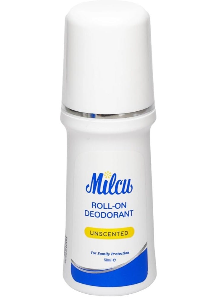 Milcu Unscented Deodorant Roll On for Family Protection 50 ml - Image 1