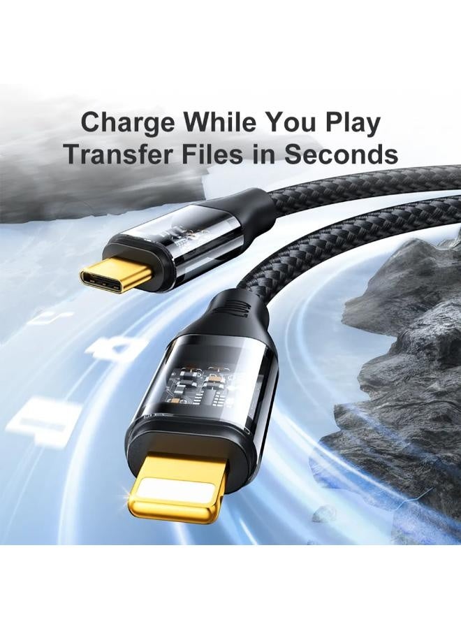 جوي روم S-A12 Interstellar Series 30W Data Cable (Type-C to Lightning) 1.2m black - Image 3