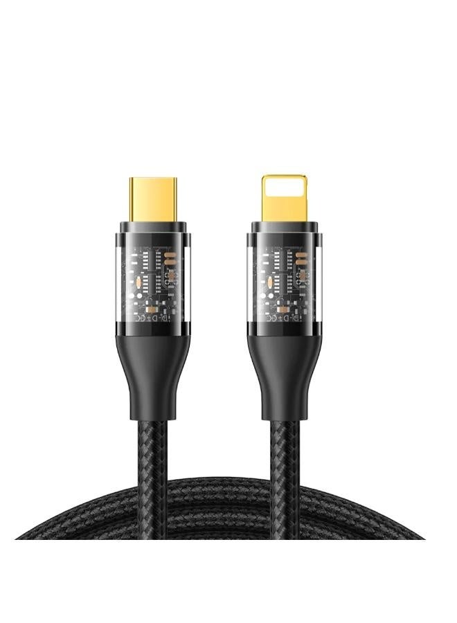 جوي روم S-A12 Interstellar Series 30W Data Cable (Type-C to Lightning) 1.2m black - Image 1