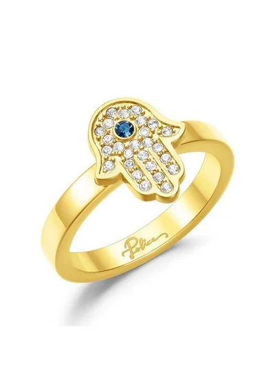 POLICE Vision Gold Plated Ring for Women 52 mm