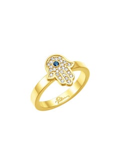 POLICE Vision Gold Plated Ladies Finger Ring With white and Aqua crystal 52PEJLF0003901  - Image 5