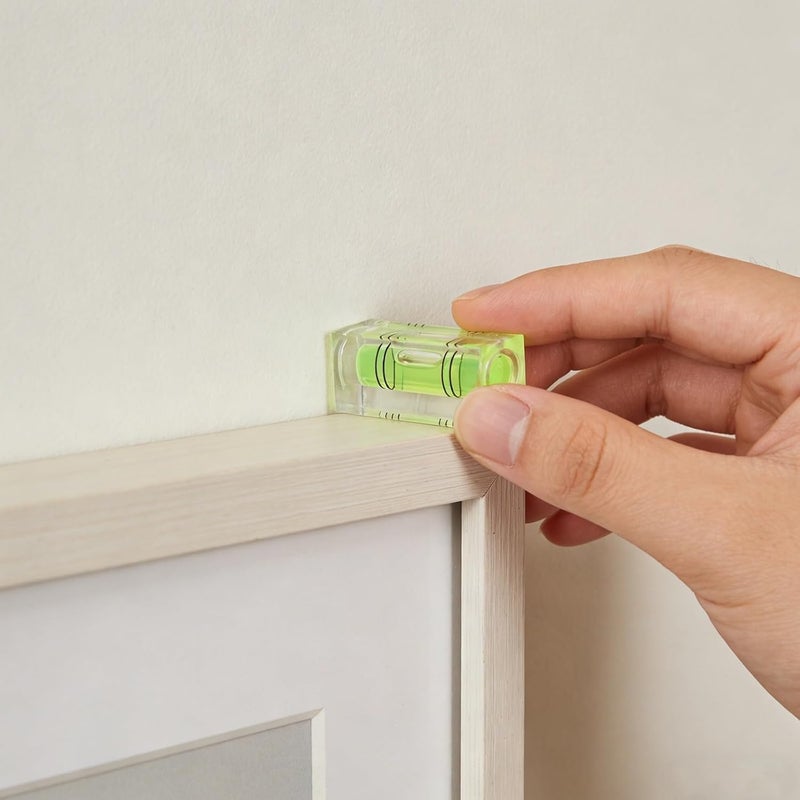 2 Pcs Mini Bubble Level, 1.6 In Square, Yellow-Green Pocket Level, Accurate For Photo Frame Accessories & Installation - Image 4