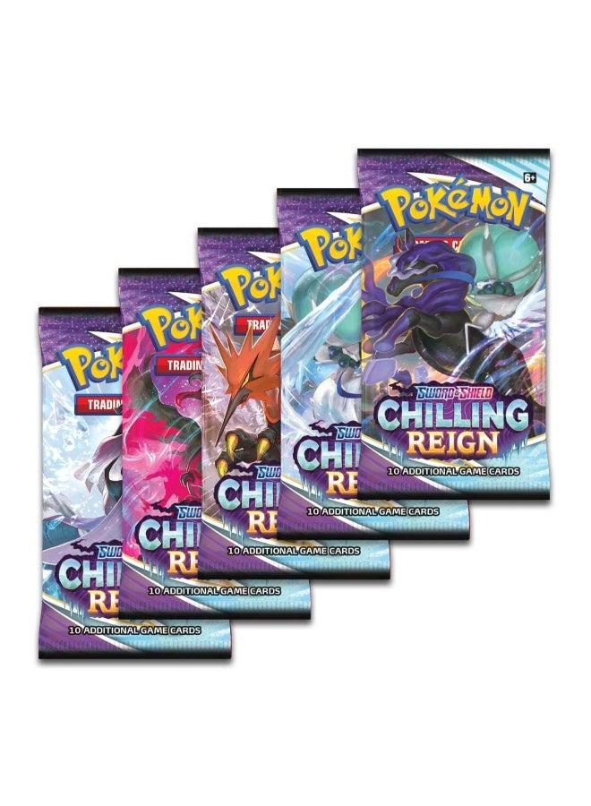 Pokemon Pokémon TCG Sword & Shield—Chilling Reign Booster Pack, 10 Trading Cards, Random Assorted Pack Artwork, Collectible Card Game Expansion - Image 1
