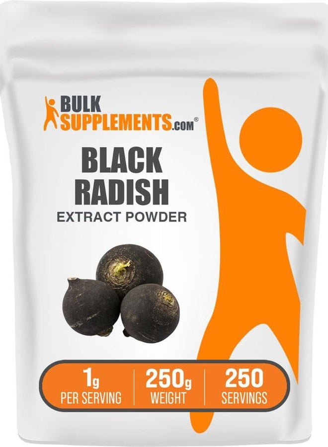 BulkSupplements مسحوق مستخلص الفجل الأسود - تنظيف الأمعاء للنساء - مكمل عشبي للكبد (250 جرام - 8.8 أونصة) - Image 1